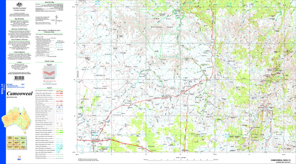 Camooweal SE54-13 Topographic Map 1:250k