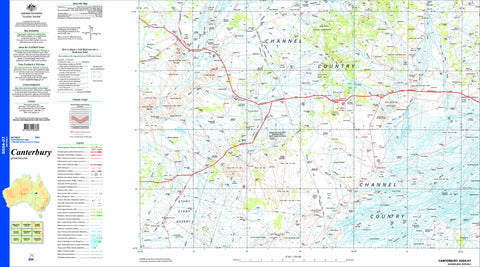 Canterbury SG54-07 Topographic Map 1:250k