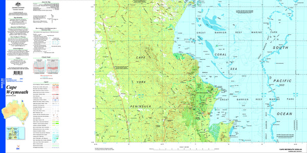 Cape Weymouth SD54-04 Topographic Map 1:250k