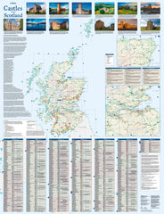 Castles Map of Scotland 775 x 1015mm Wall Map