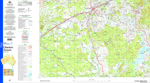 Charters Towers SF55-02 Topographic Map 1:250k