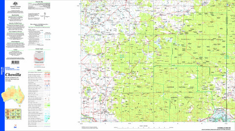 Chowilla SI54-06 Topographic Map 1:250k