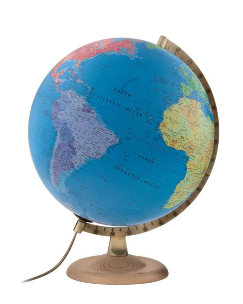Classic P4 Political Atmosphere Illuminated 30cm World Globe