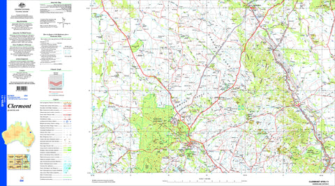 Clermont SF55-11 Topographic Map 1:250k