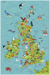 Children's United Kingdom & Ireland Wall Map by Collins 610 x 915mm