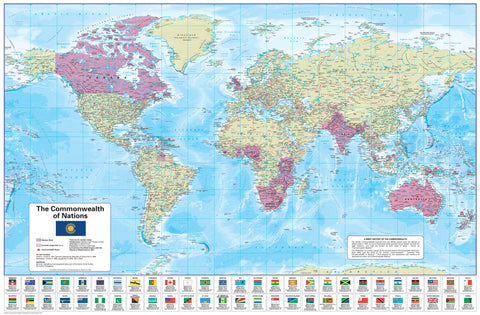 Commonwealth Walk Guide Commonwealth of Nations Wall Map | Mapworld