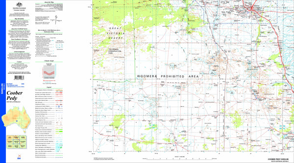 Coober Pedy SH53-06 Topographic Map 1:250k