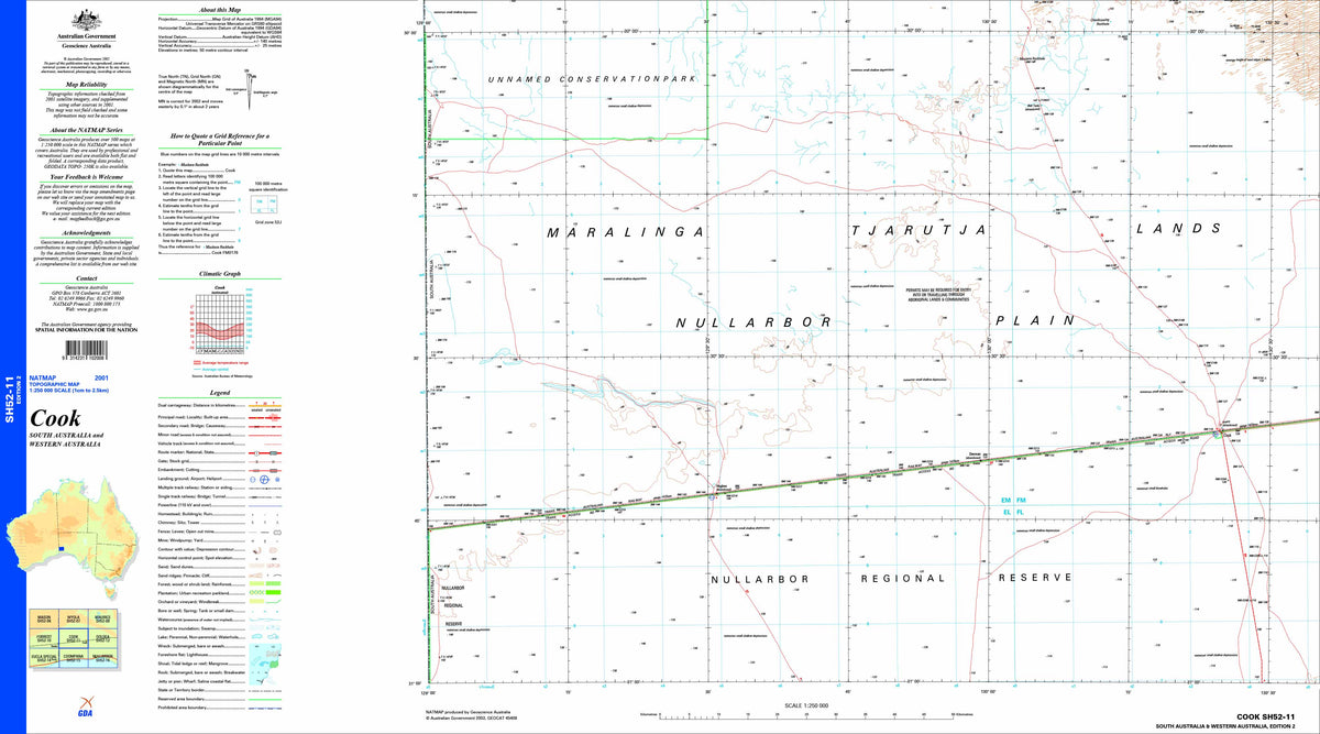 Cook SH52-11 Topographic Map 1:250k | Mapworld