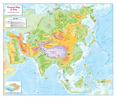 Children's Physical Map of Asia 804 x 668mm