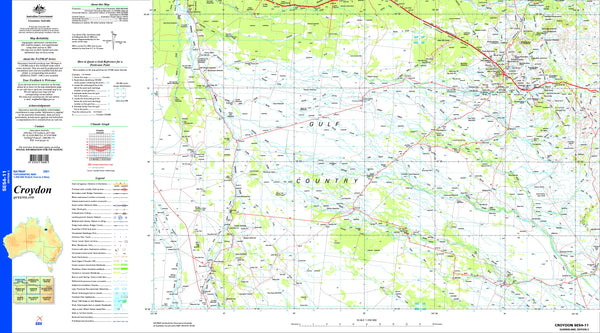 Croydon SE54-11 Topographic Map 1:250k