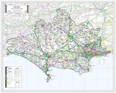 County Map of Dorset 1000 x 800mm