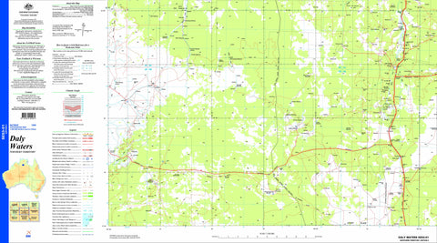 Daly Waters SE53-01 Topographic Map 1:250k