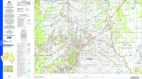 Delamere SD52-16 Topographic Map 1:250k