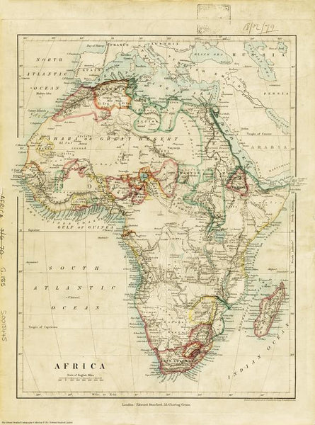 Stanford's Africa Map published 1879