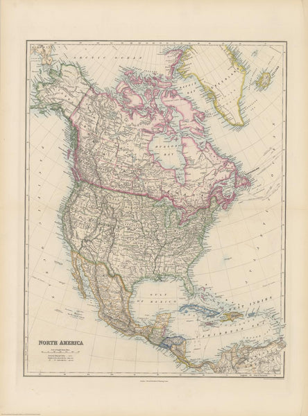 Stanford's Folio North America Map published 1884