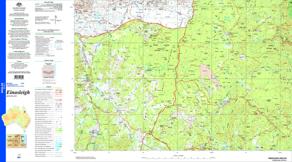 Einasleigh SE55-09 Topographic Map 1:250k