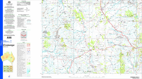 Eromanga SG54-12 Topographic Map 1:250k