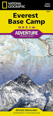 Everest Base Camp National Geographic Folded Map