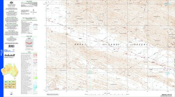 Anketell SF51-02 Topographic Map 1:250k