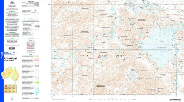 Gunanya SF51-14 Topographic Map 1:250k