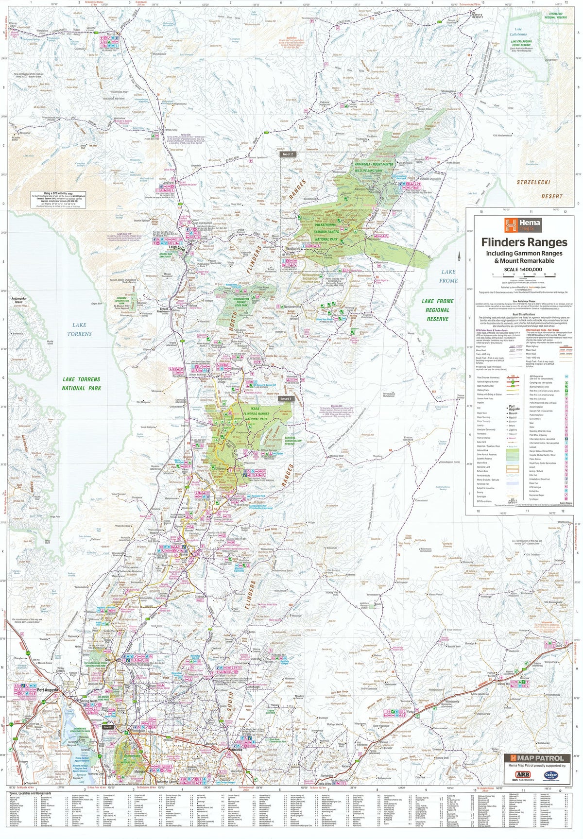 Flinders Ranges Map Laminated Supermap – Hema | Mapworld