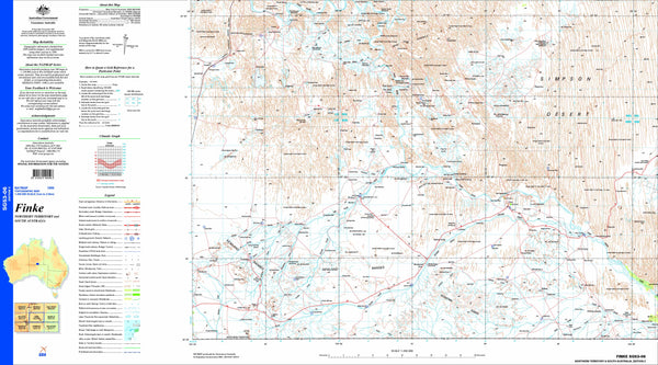 Finke SG53-06 Topographic Map 1:250k