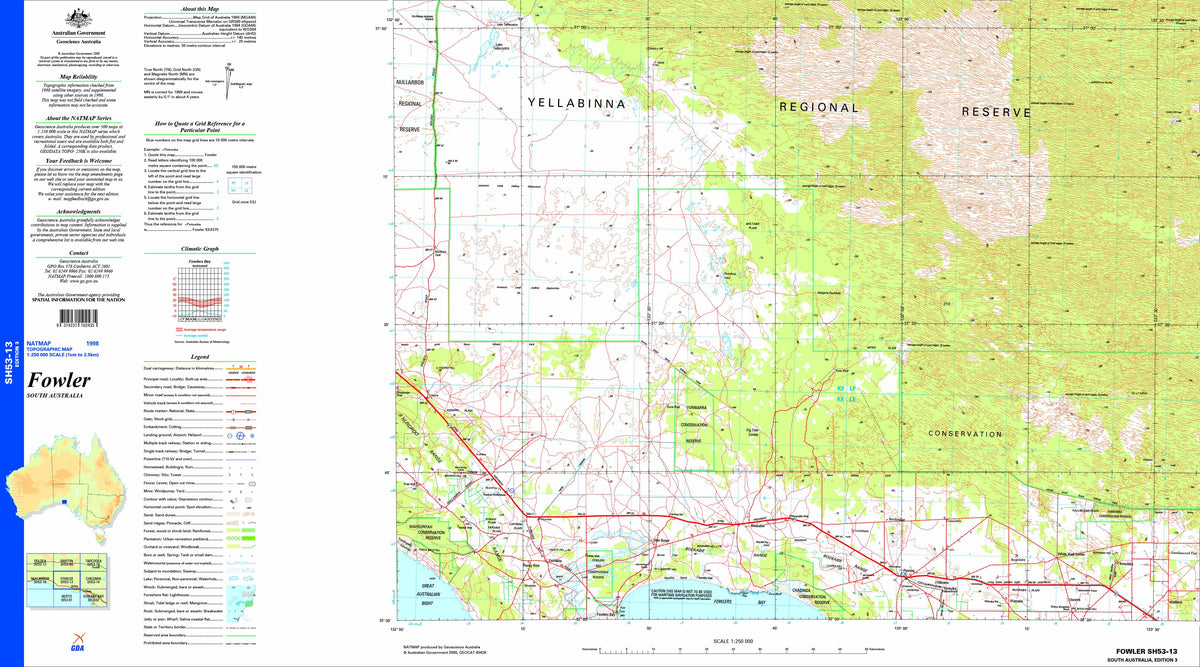Fowler SH53-13 Topographic Map 1:250k | Mapworld