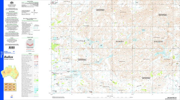 Bullen SG51-01 Topographic Map 1:250k