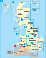The West Country & South Wales AA Road Map 1