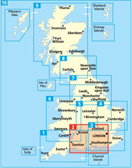 Central Southern England AA Road Map 2