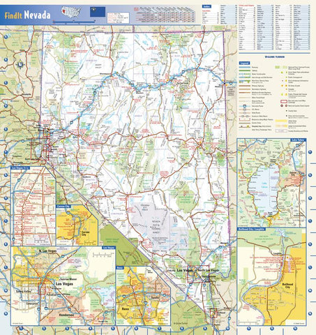 Nevada State Wall Map