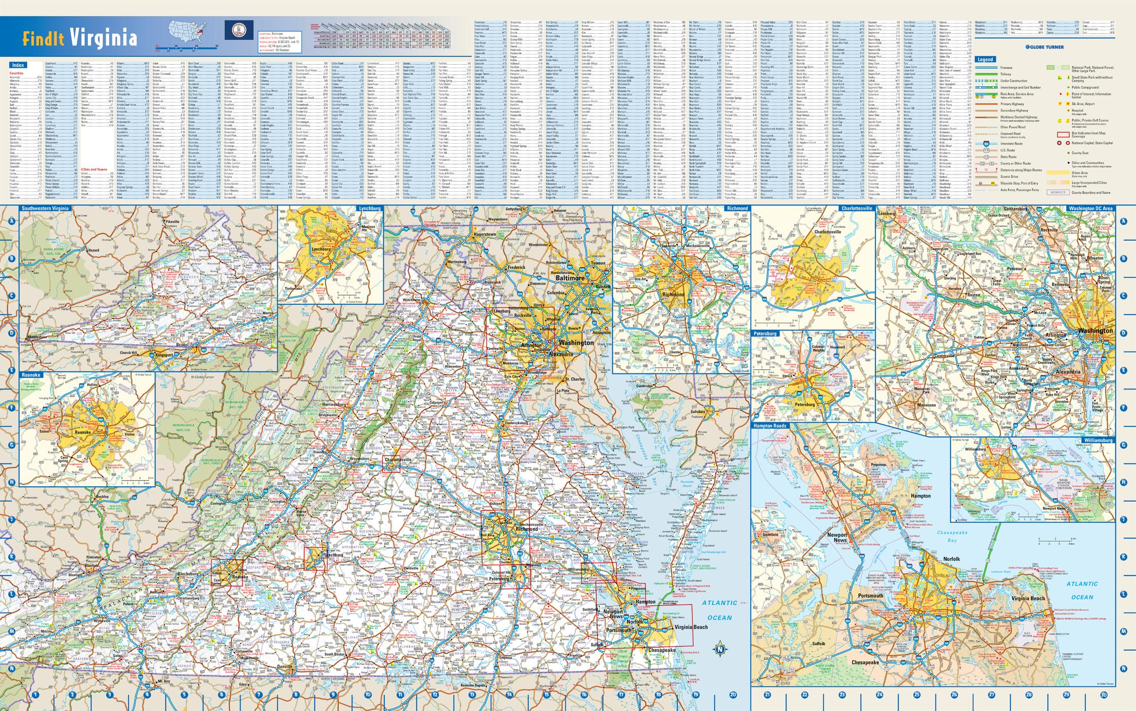 Virginia Map.pdf Detailed Virginia State Map Virginia Map Images – Browse 18,266