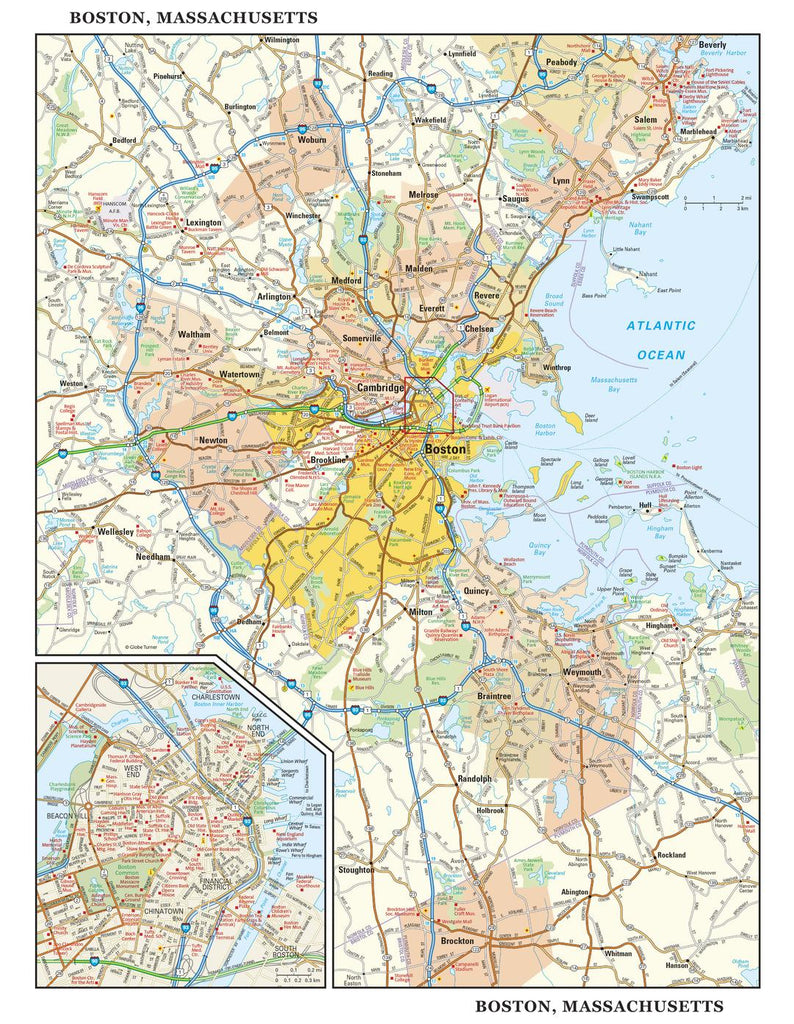 Boston Wall Map | Mapworld
