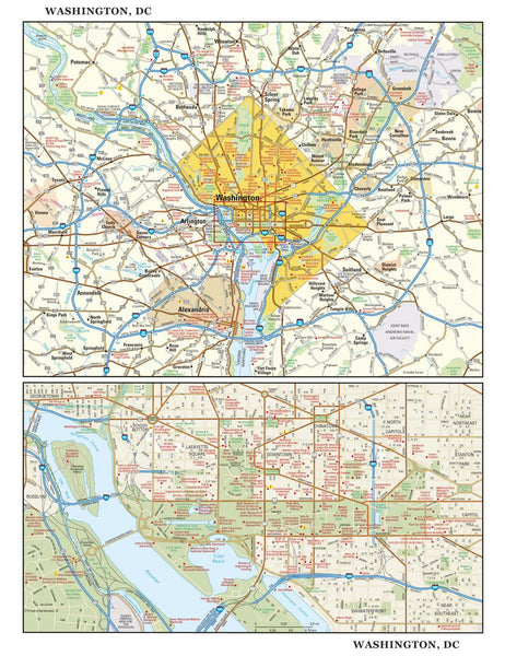 Washington DC Wall Map