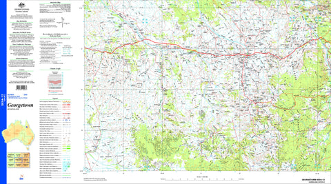 Georgetown SE54-12 Topographic Map 1:250k