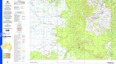 Gilberton SE54-16 Topographic Map 1:250k
