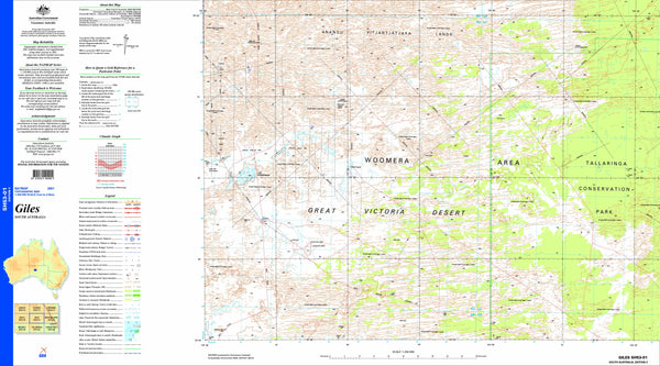 Giles SH53-01 Topographic Map 1:250k