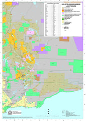 Goldfields - Nullarbor 2021 Pastoral Lease 700 x 1000mm Wall Map