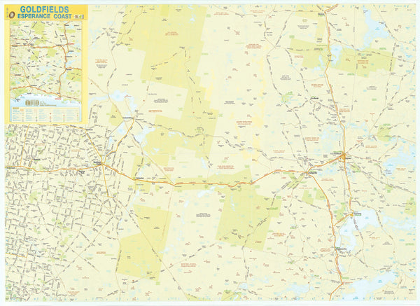 Goldfields Esperance Coast Laminated Wall Map QPA