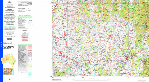 Goulburn SI55-12 Topographic Map 1:250k