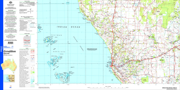 Geraldton Special SH50-01 Topographic Map 1:250k