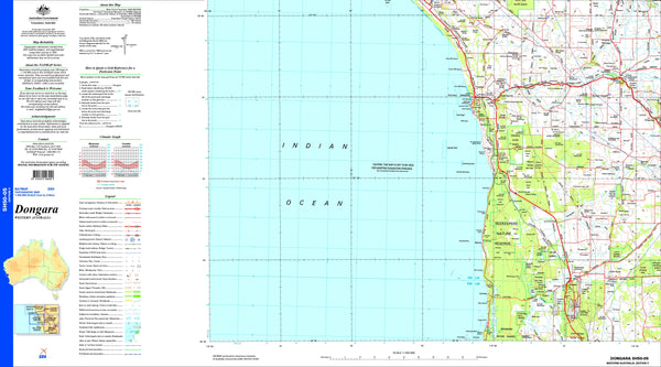 Dongara SH50-05 Topographic Map 1:250k