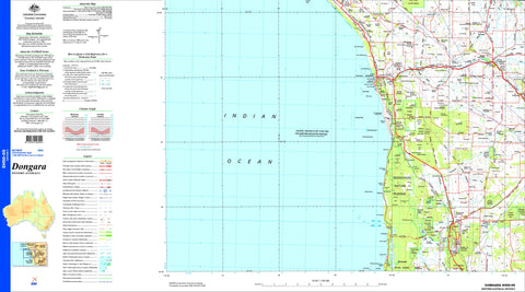 Dongara SH50-05 Topographic Map 1:250k