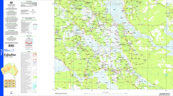 Edjudina SH51-06 Topographic Map 1:250k