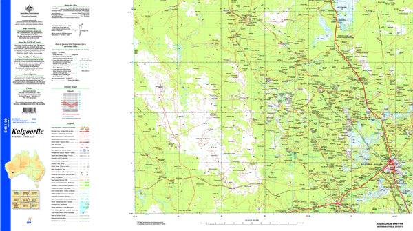 Kalgoorlie SH51-09 Topographic Map 1:250k