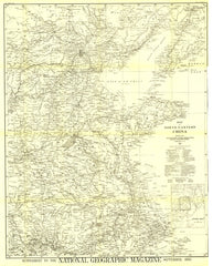 North Eastern China map - Published 1900 by National Geographic