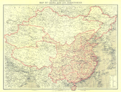 China and Its Territories - Published 1912 by National Geographic