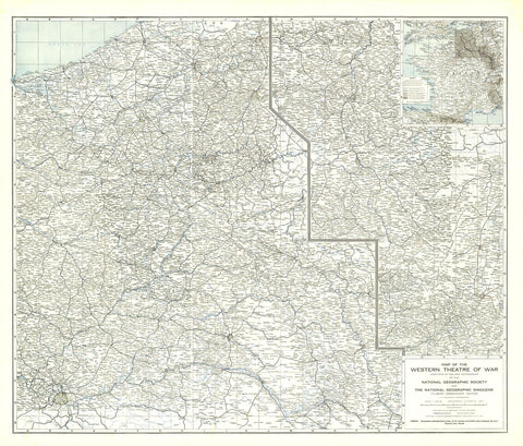 The Western Theatre of War - Published 1918 by National Geographic