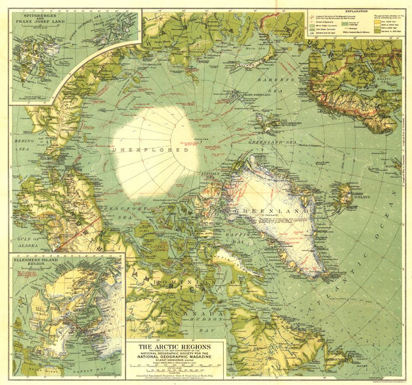 Arctic Regions - Published 1925 by National Geographic
