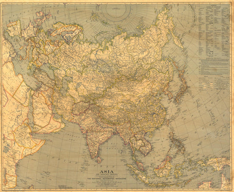 Asia - Published 1933 by National Geographic